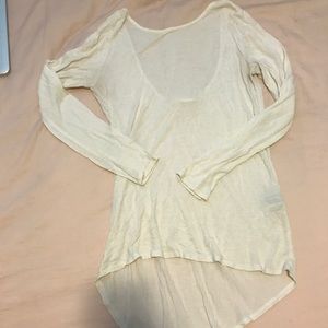 White low-back Longsleeve Top